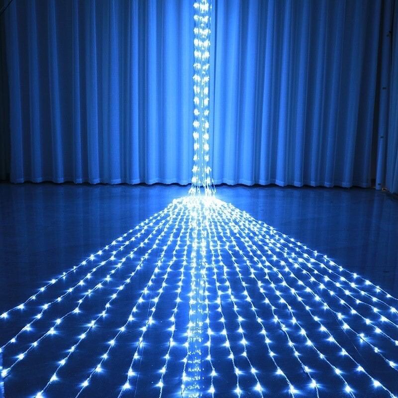 Bộ dây đèn led thác nước chảy 10 dây màu trắng