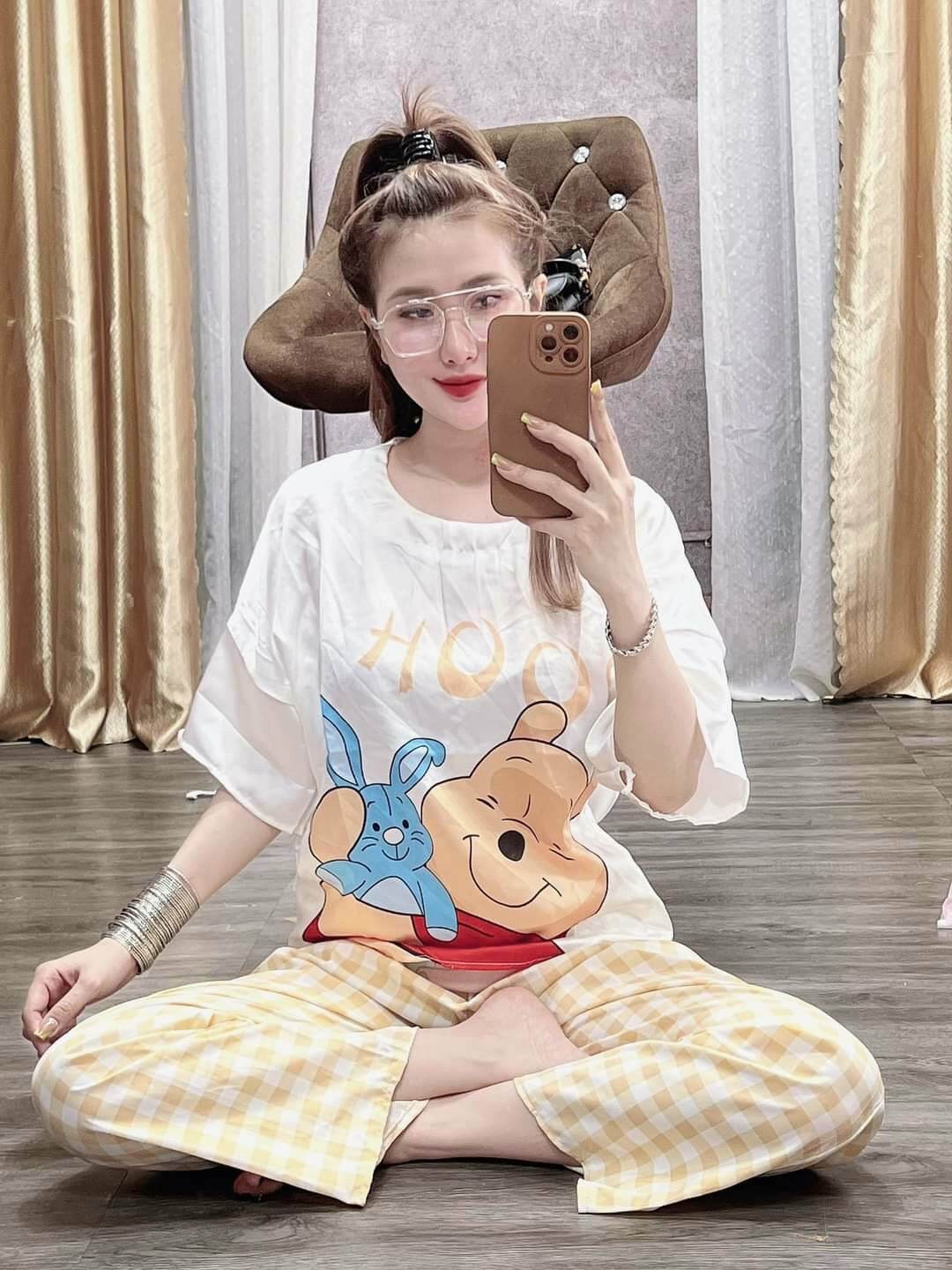 sét satin quần caro