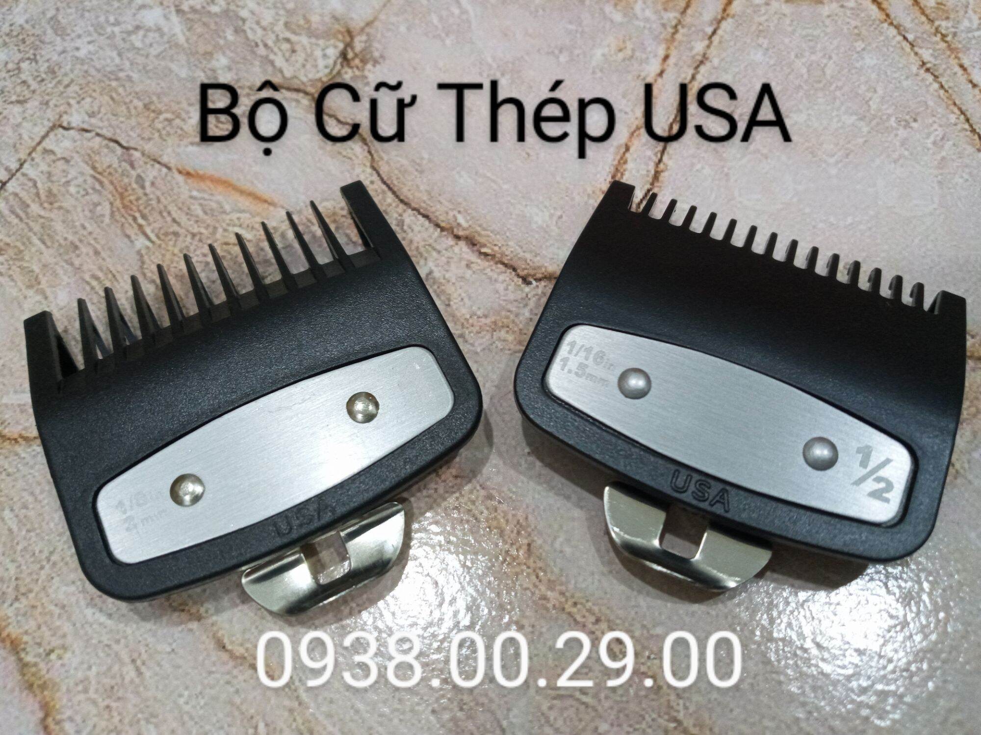 Cữ Thép USA 1.5mm và 3mm Loại Tốt, Bộ 2 Cữ Thép Cho Tông Đơ Wahl, Kemei, Surker. (Ảnh thật). 