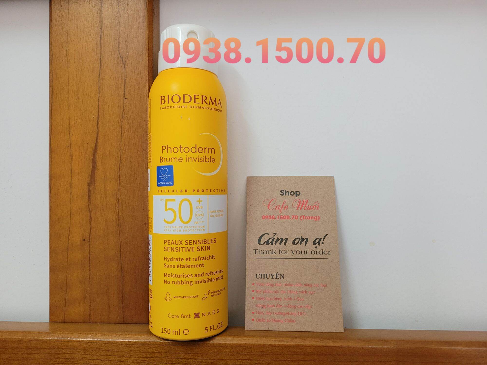 Xịt Chống Nắng Bioderma Photoderm Invisible Mist SPF50+ Sensitive Skin 150ml