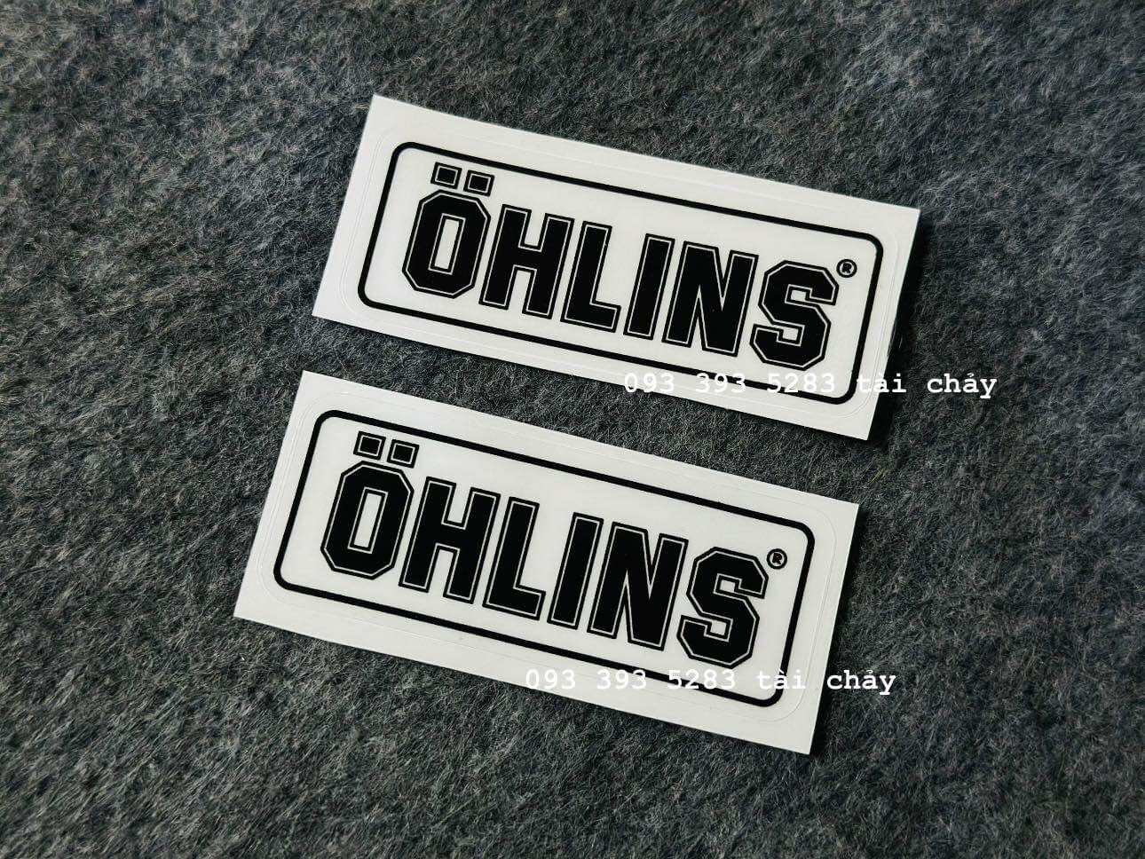 [ 1 MIẾNG ] TEM OHLINS ĐEN TRONG SUỐT DÁN BÌNH DẦU VÀ NHIỀU VỊ TRÍ KHÁC