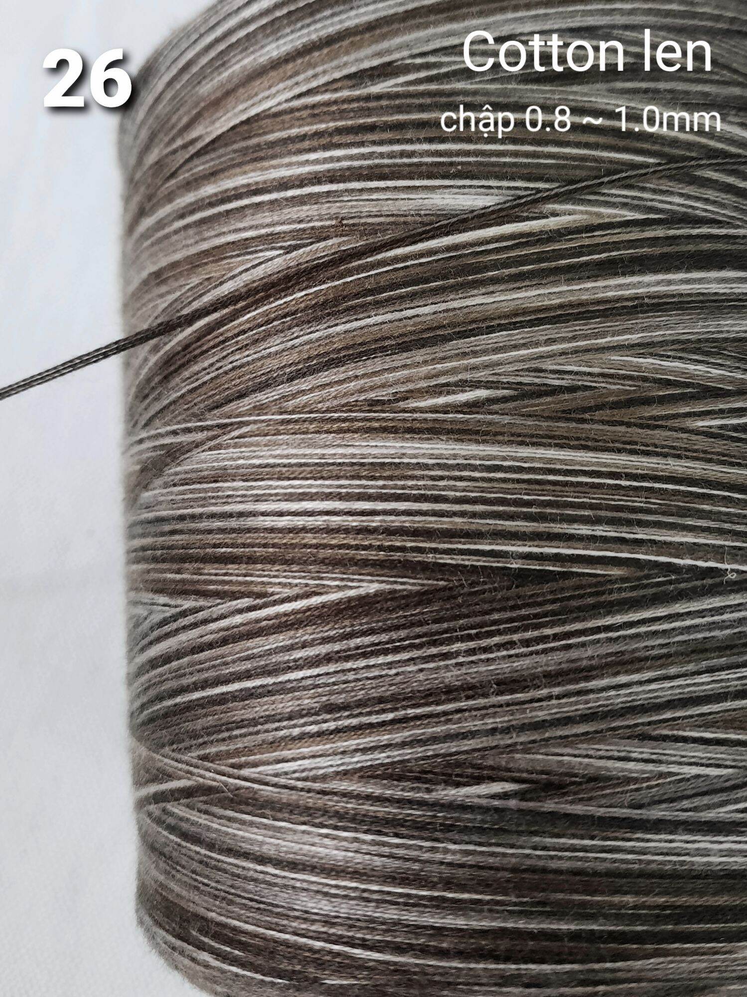 Sợi cotton pha len loại chập, nhiều màu, dùng làm sản phẩm hè thu