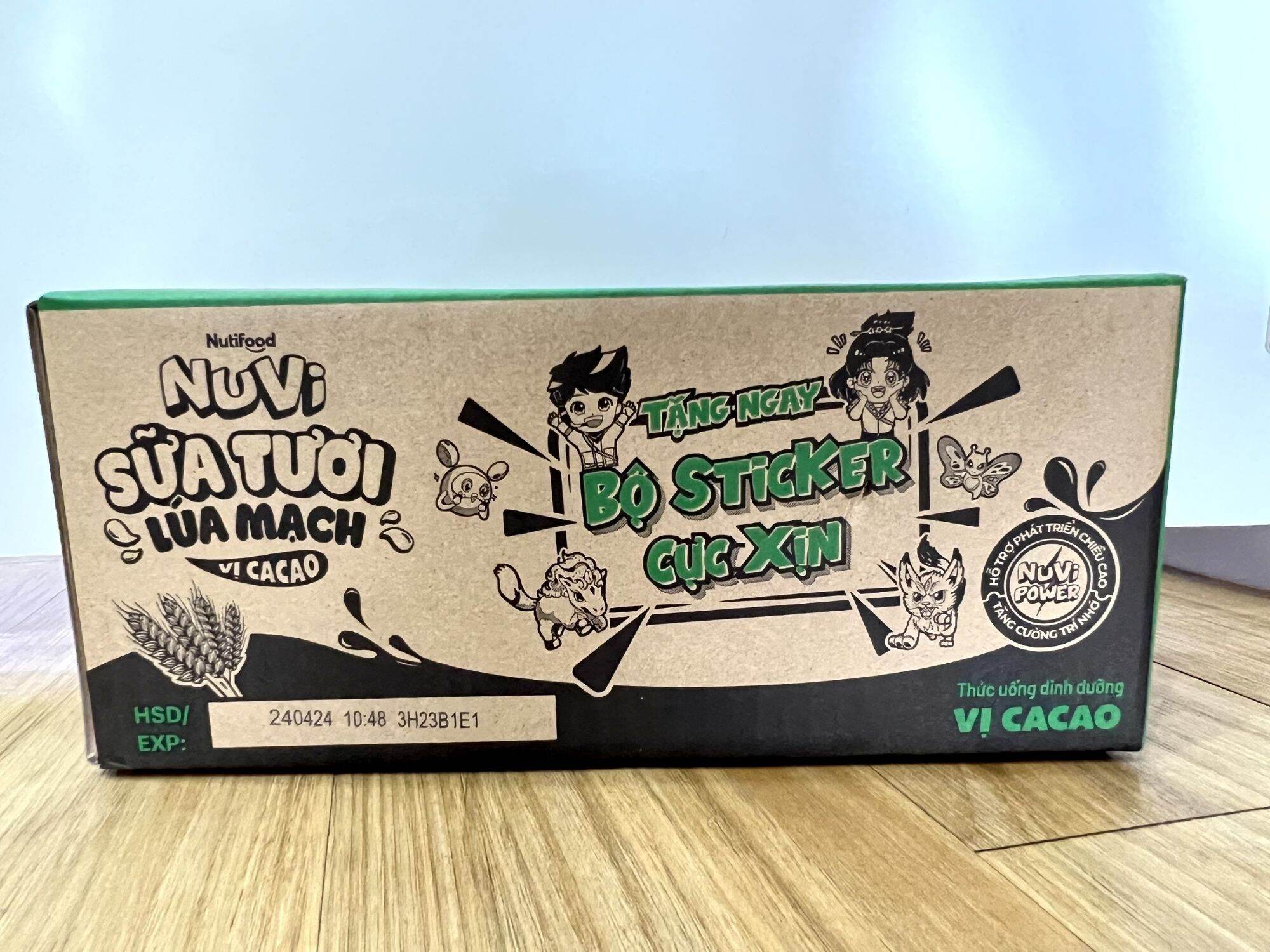 Thùng 24 Túi Sữa tươi Lúa Mạch Cacao túi 110ml