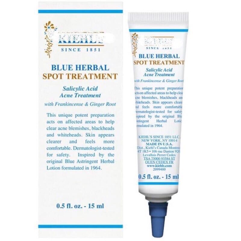 [Hcm][Date 12/2021] Kem Chấm Mụn Kiehls Blue Herbal Spot Treatment 15Ml