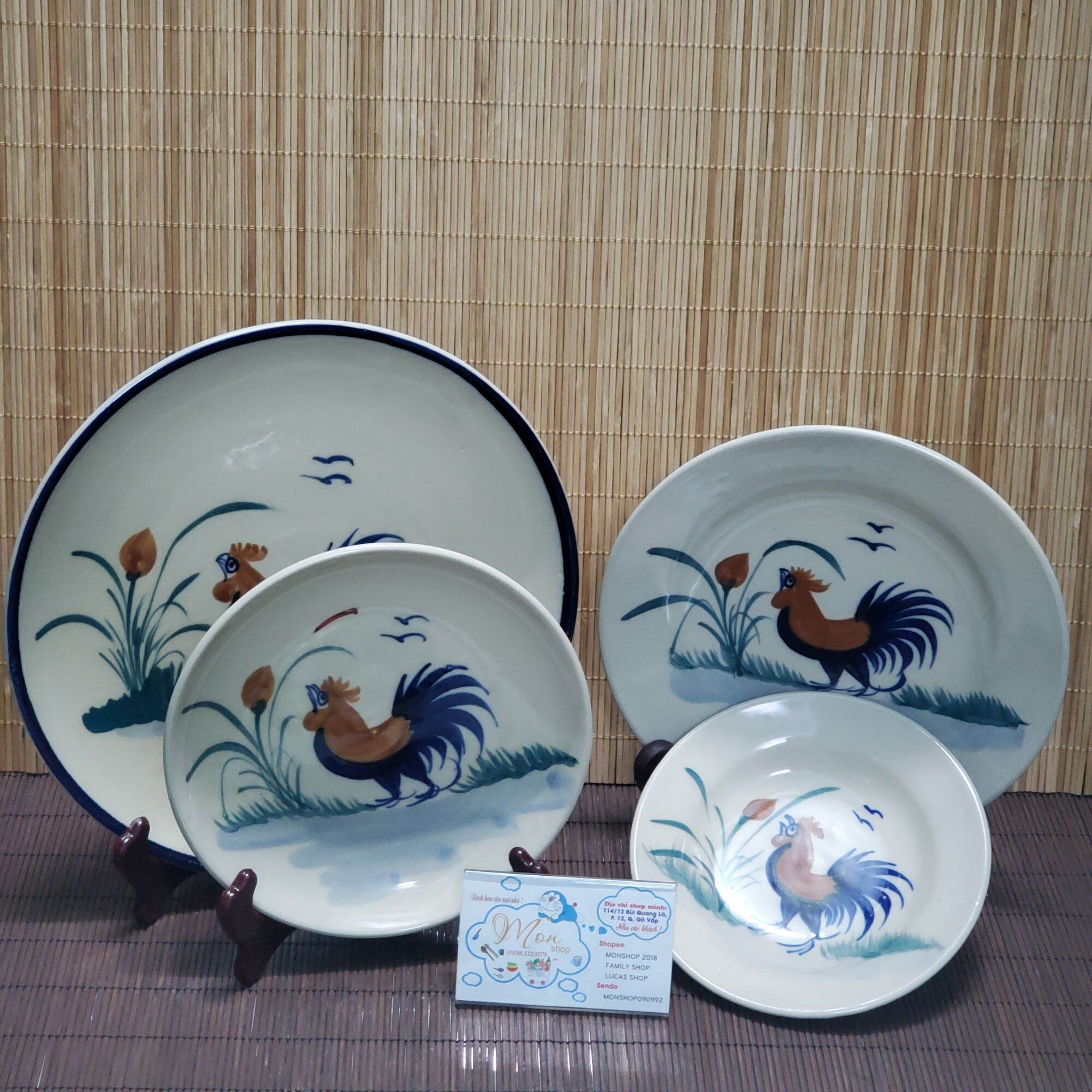 [FreeshipMAX]COMBO DĨA CON GÀ 100% THỦ CÔNG CAO CẤP