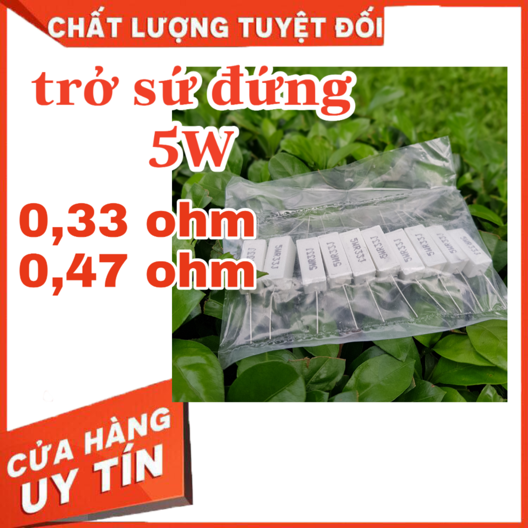 Trở sứ 5w 0,33 ôm dáng nằm