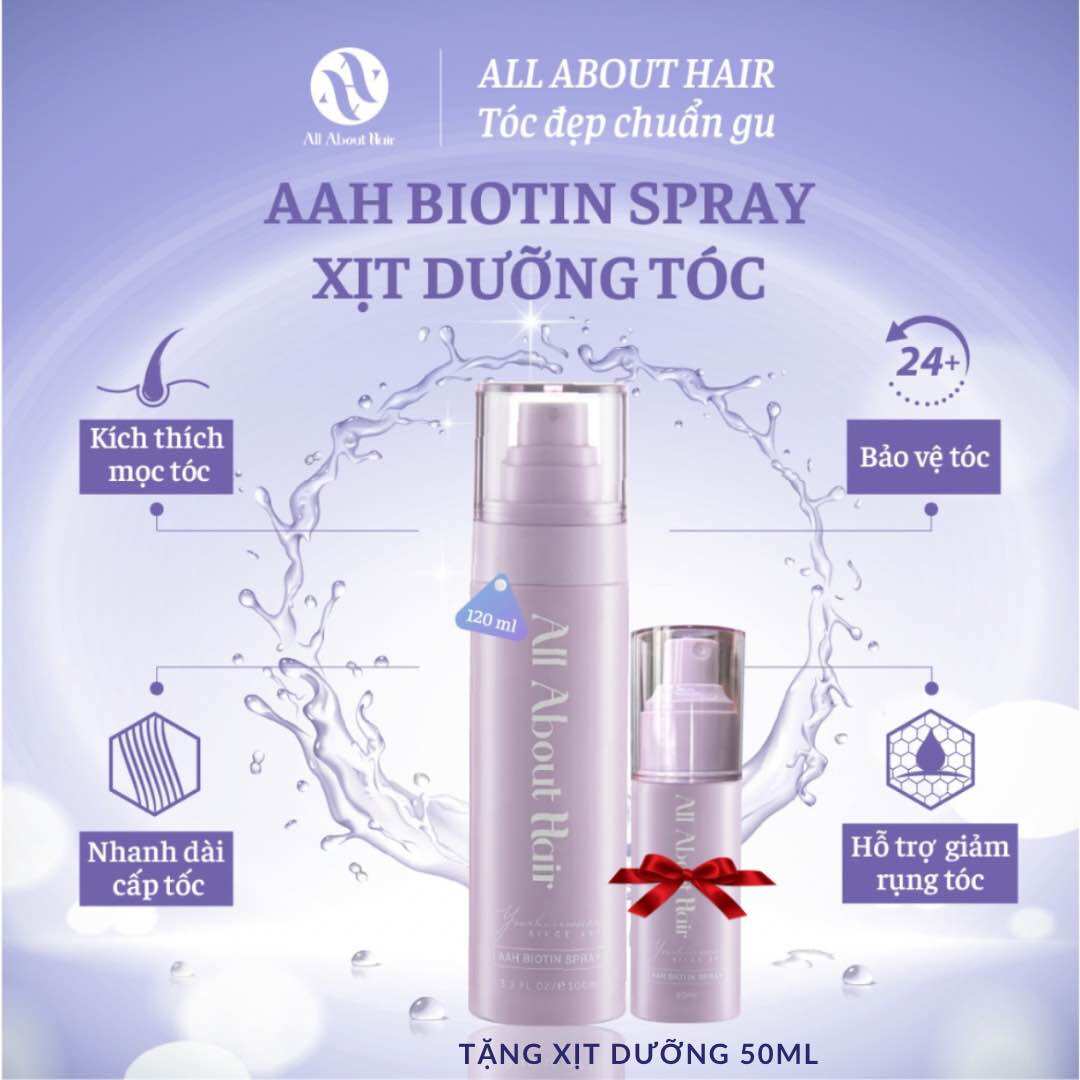 Xịt dưỡng tóc biotin all about hair