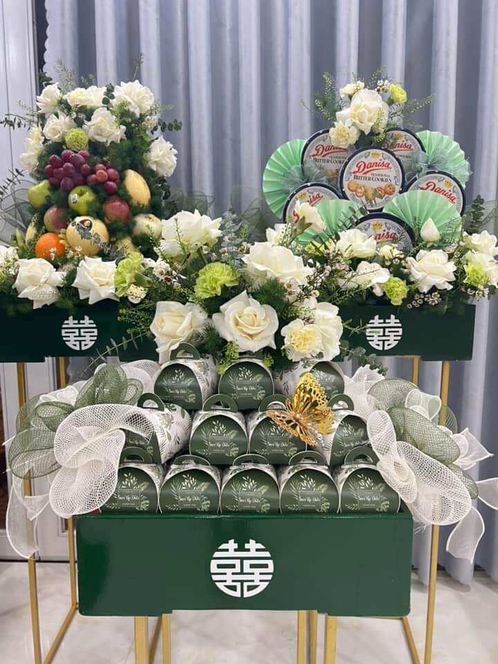 Set 100 hộp quà đám cưới tặng khách, hộp quà cảm ơn, làm mâm quả