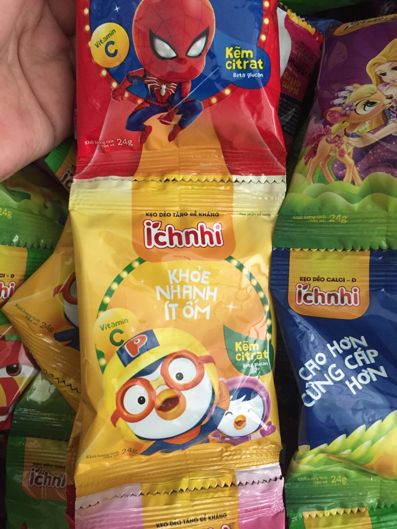 10 goi Kẹo dẻo ích nhi bổ sung kẽm