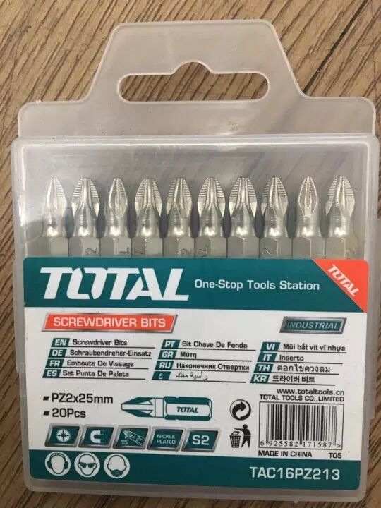 Bộ 20 đầu vít ba ke total tac16pz213