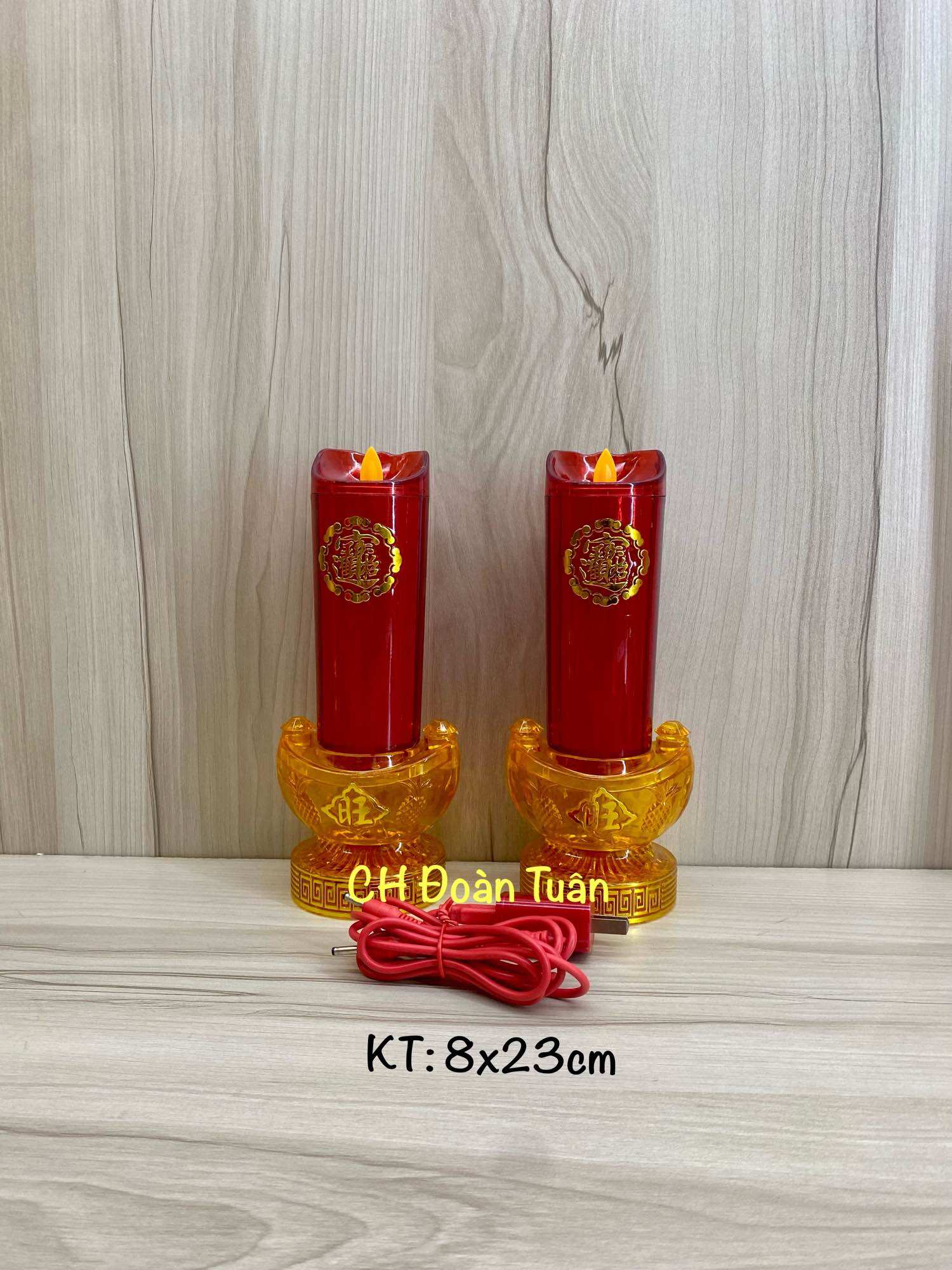 MỘT ĐÔI ĐÈN NẾN ĐIỆN TỬ-ĐÈN CẦY ĐIỆN TỬ 23cm & 36cm