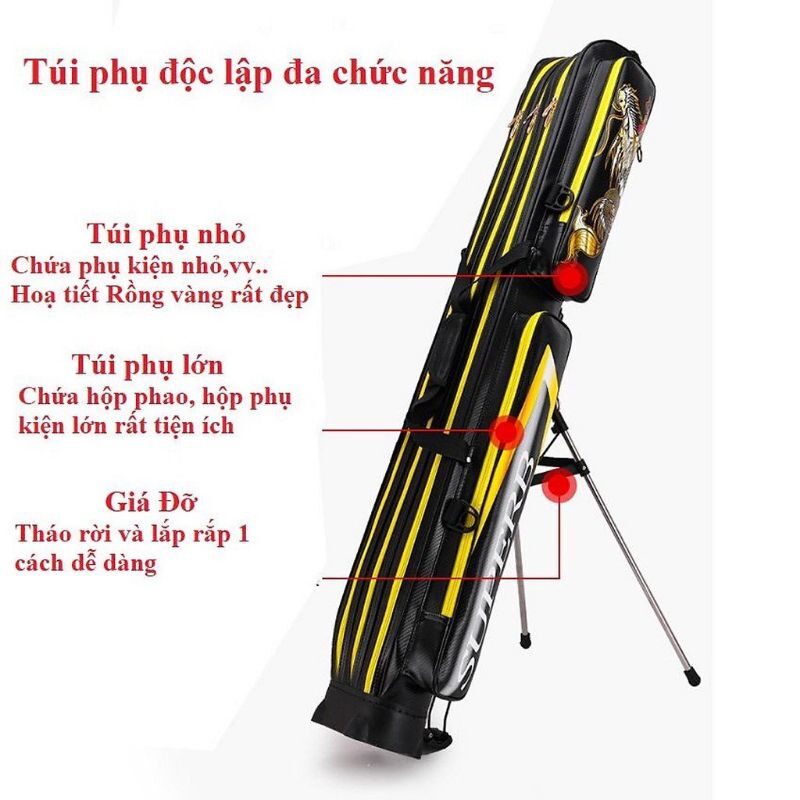 BAo đựng cần cao cấp RỒNG VÀNG SUPERB chắc chắn , siêu bền