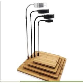 Đèn led rọi bamboo đế gỗ dùng cho bể cá, terarium