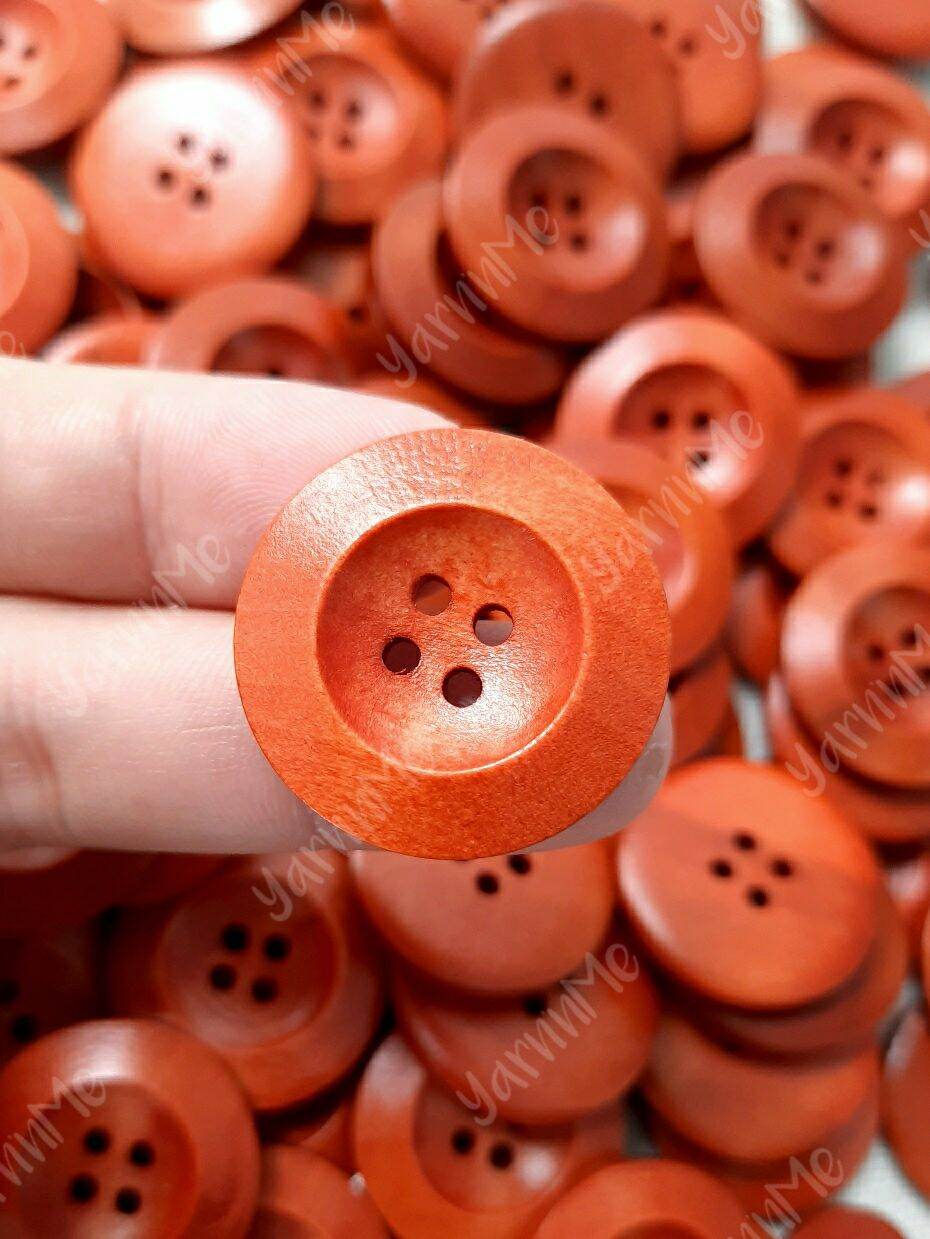 Set 2/5 nút áo bằng gỗ 4 lỗ 2.5mm