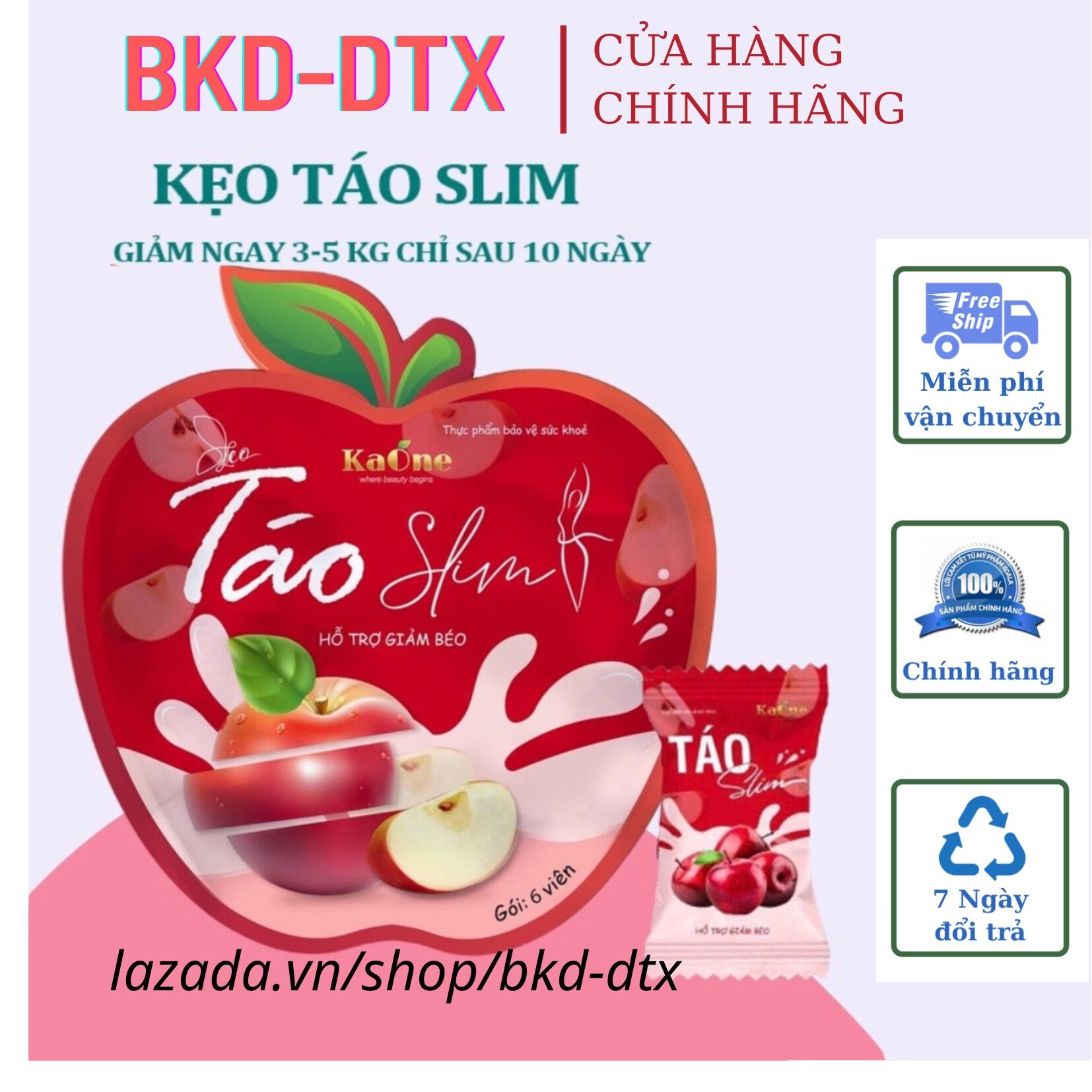 Kẹo Táo KaOne - Hỗ Trợ Giảm Béo Hiệu Quả Đơn Giản