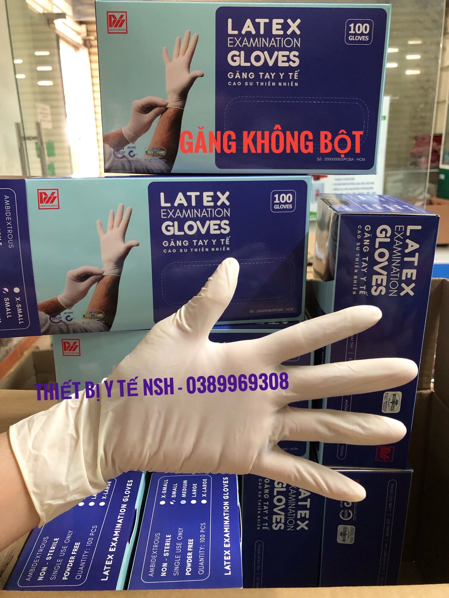 ❤️ hộp 100 cái găng tay cao su y tế latex không bột duy hàng,găng tay y tế duy hàng latex không bột