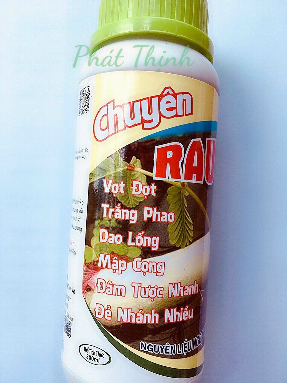 Phân bón lá dùng Cây RAU NHÚT Vọt Đọt, Trắng Phao, Dao Lóng, Mập Cọng, Đâm Tược Nhanh, Đẻ Nhánh Nhiều, không độc hại Hàng [Chính Hãng] chai 500ml