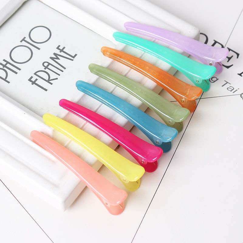 HCM - Kẹp tóc bấm mỏ vịt màu Pastel Hàn quốc