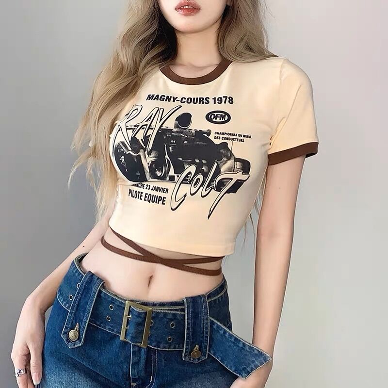 ÁO CROPTOP XINH VIỀN QUẤN EO ÉO H30