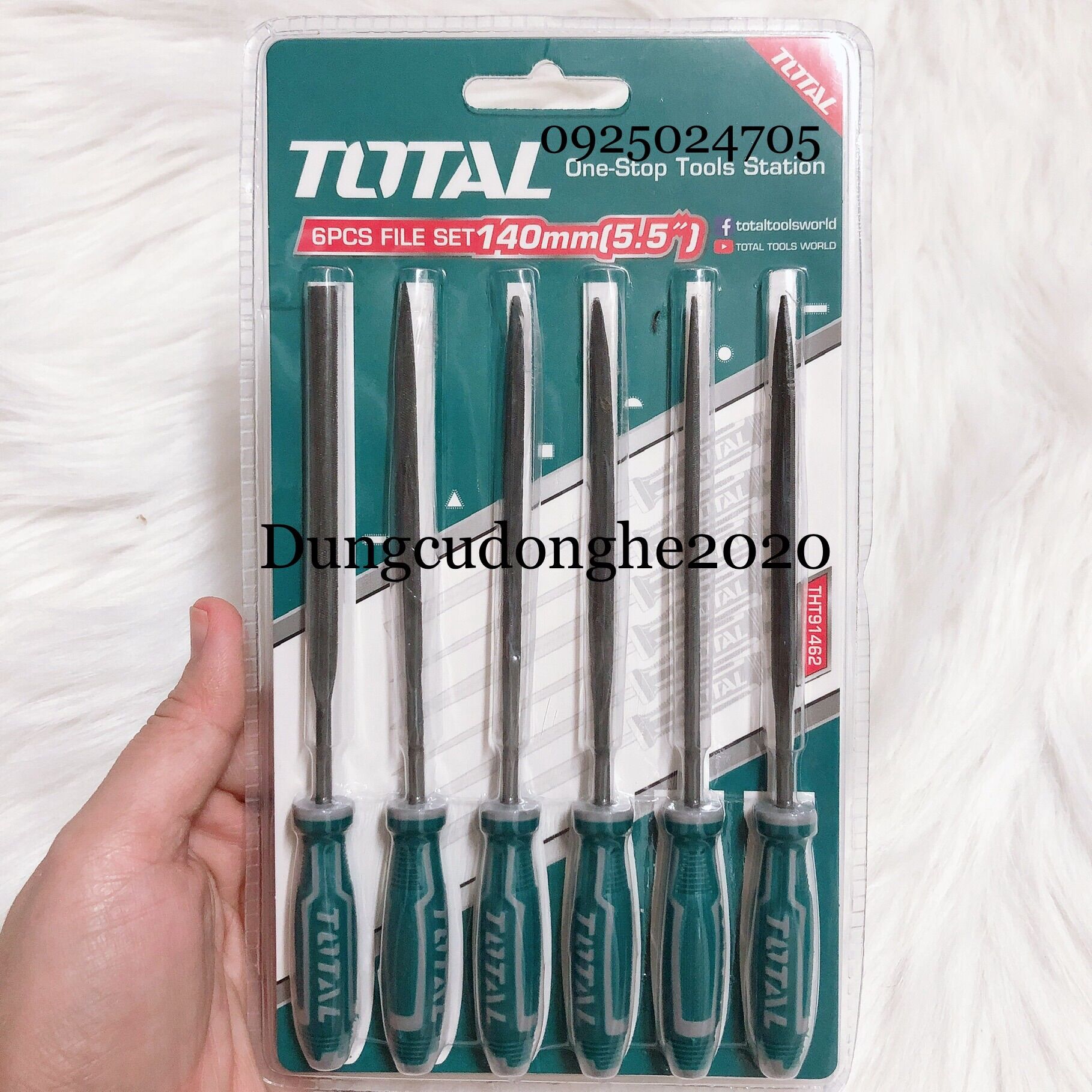 Ingco/total bộ 6 giũa dũa mini 140mm 3mm hktf63 tht91462