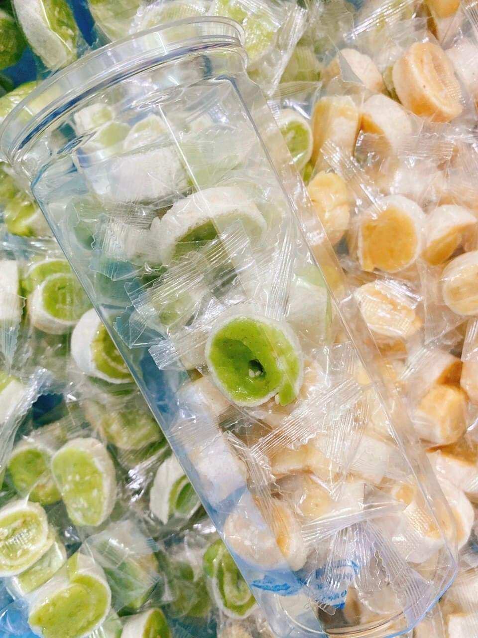 Kẹo dừa non lá dứa cuộn mini 500g