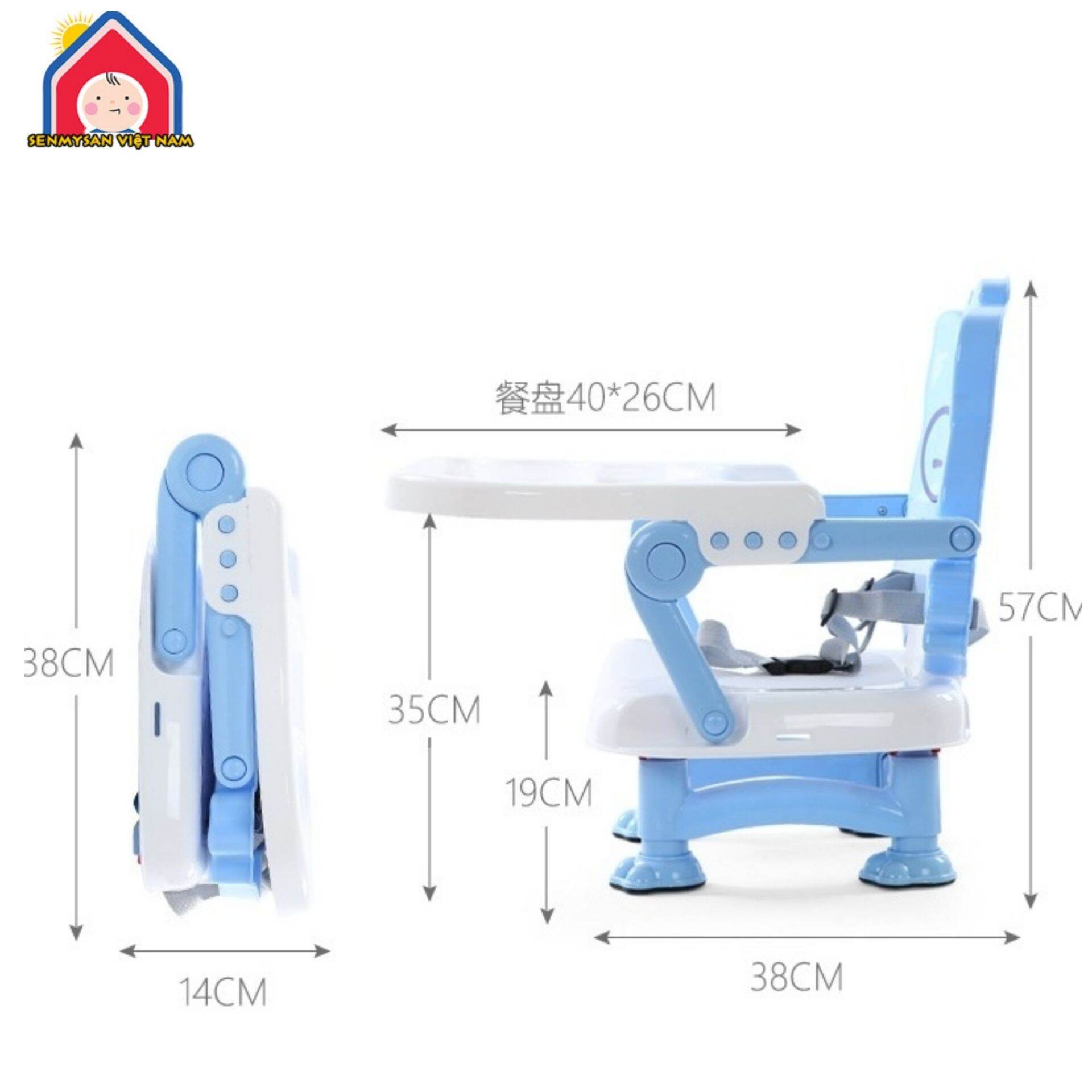 Ghế ăn dặm gấp gọn Senmysan G5 cho bé