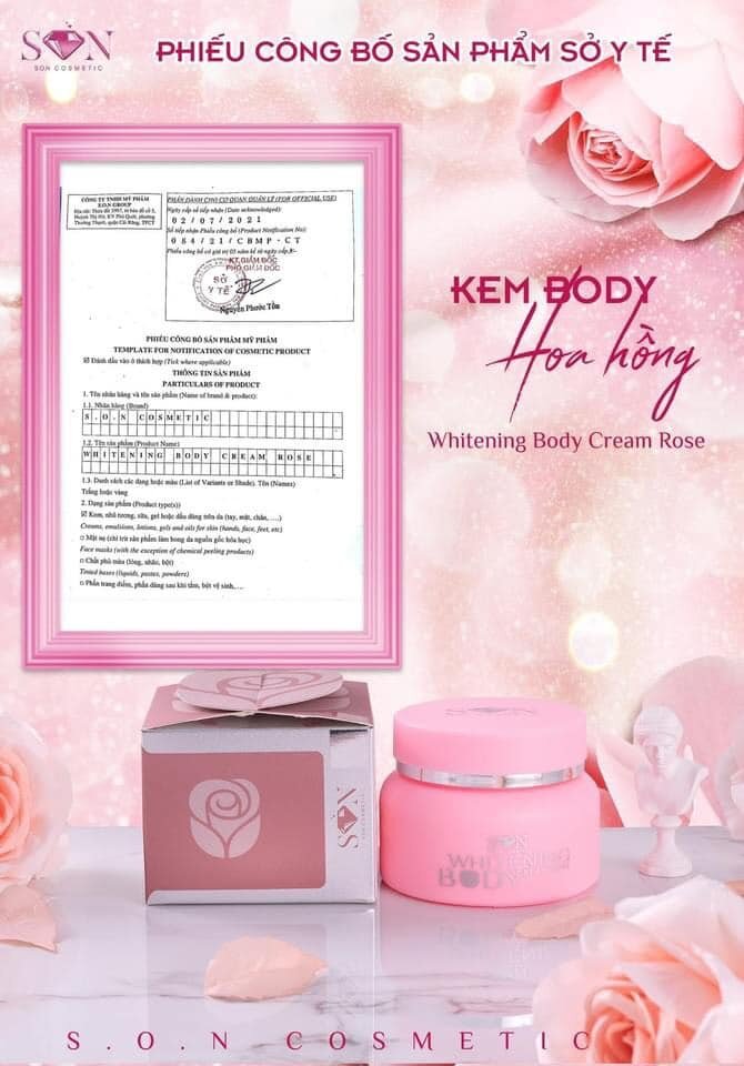 Kem Body Hoa Hồng SON Cosmetics