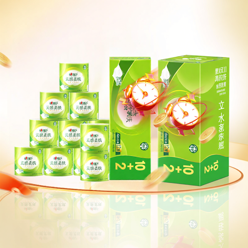 Giấy Vệ Sinh 4 Lớp Mềm Như Mây 12 Cuộn