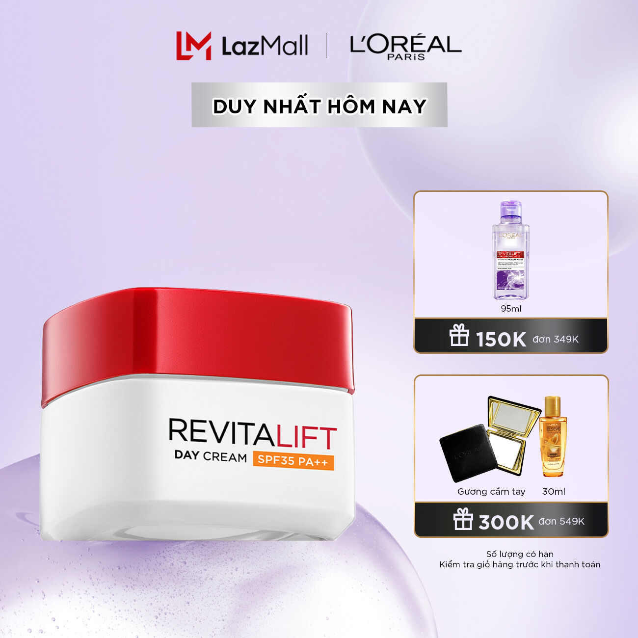 Kem dưỡng da tươi trẻ ban ngày chống lão hóa L'ORÉAL Revitalift Day SPF35 PA++ 50ml (kem ngày)