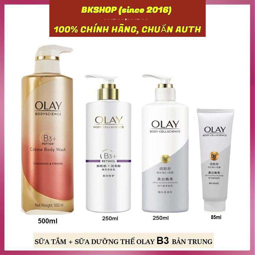 Dưỡng thể olay b3+ vitamin c dưỡng mịn và trắng da 250ml