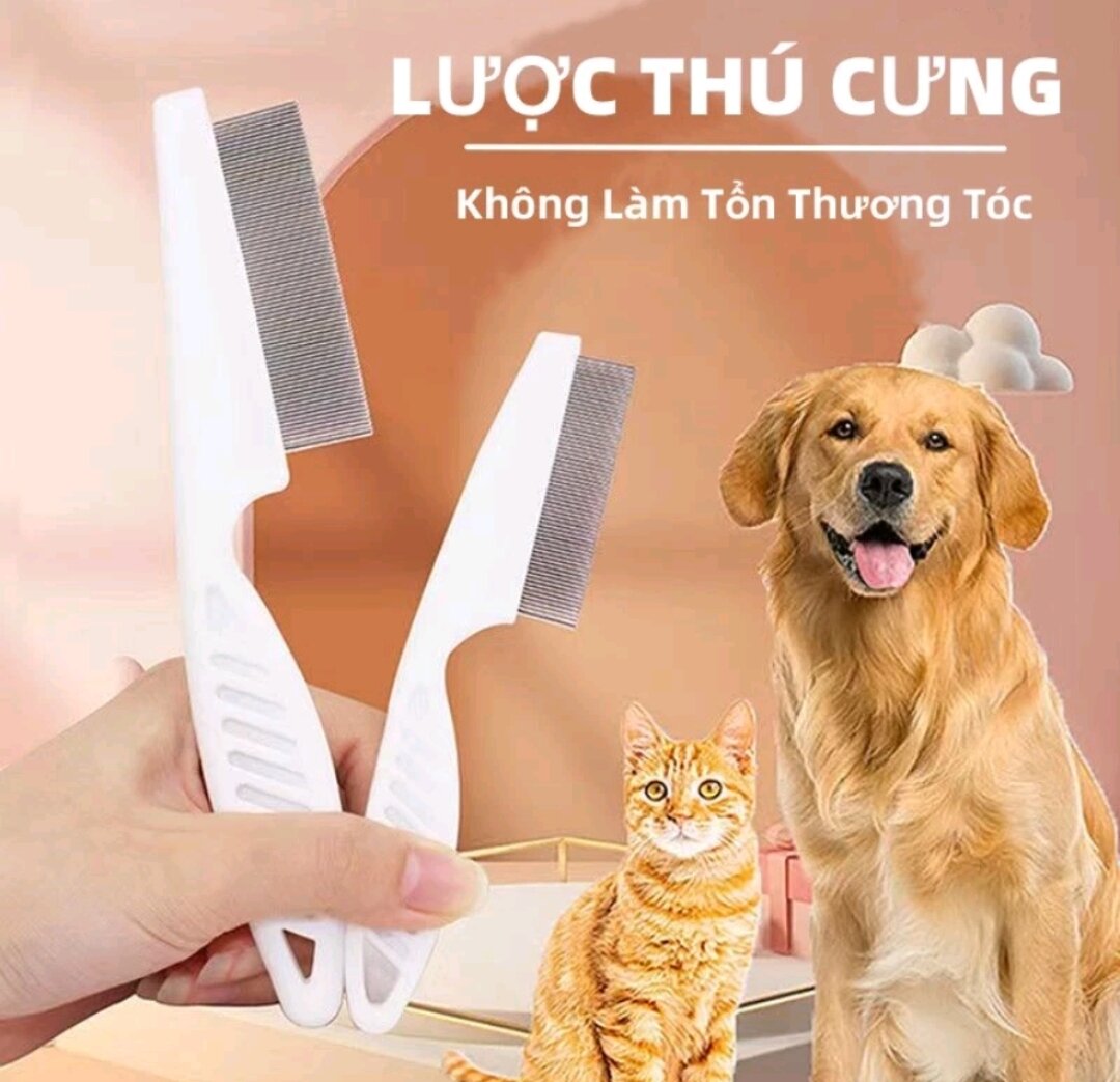 Lược chải ve rận cho chó mèo