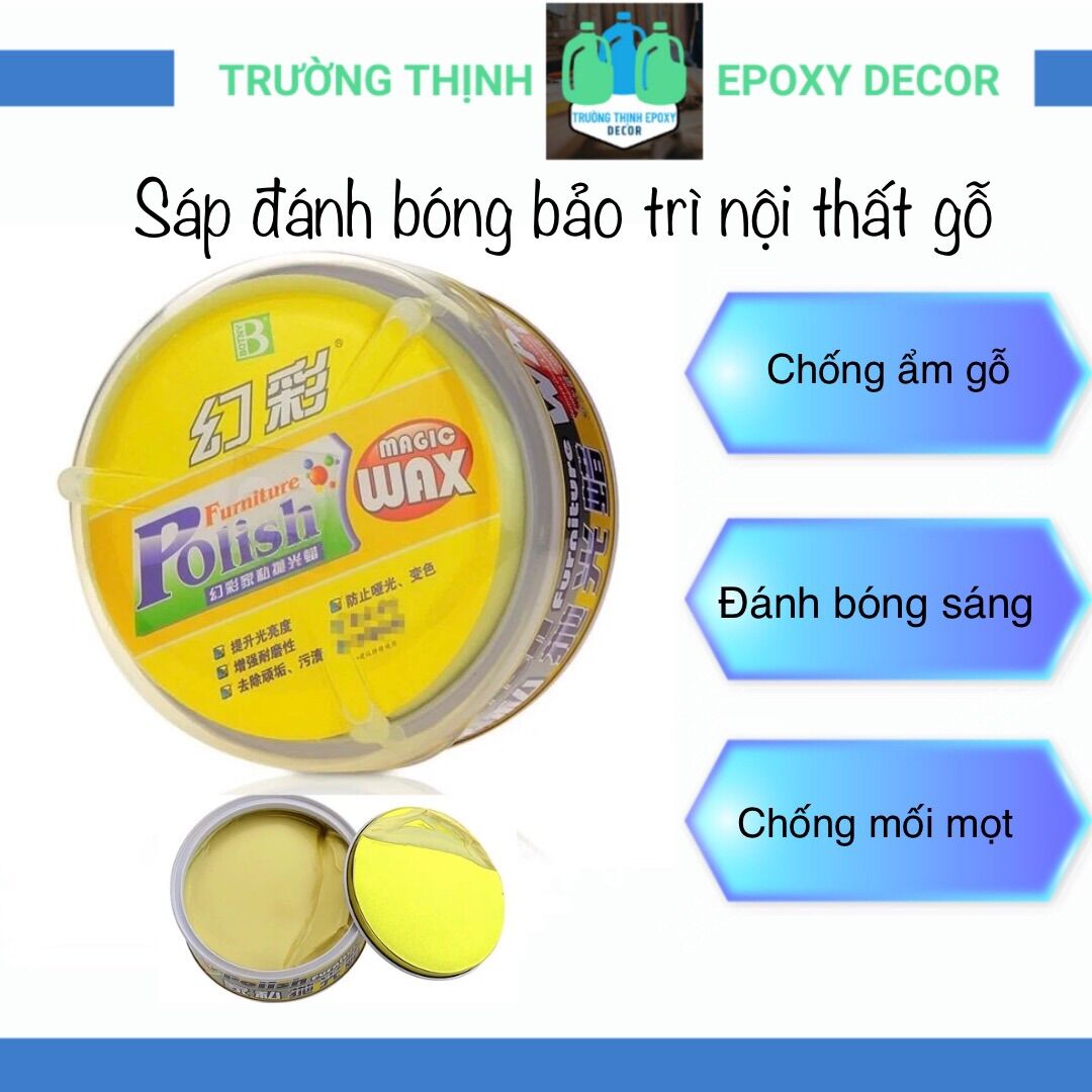 Sáp đánh bóng bảo dưỡng nội thất gỗ botny polish furniture hộp thiếc 250g chuyên dùng đánh bóng bảo dưỡng nội thất gỗ - trường thịnh sài gòn