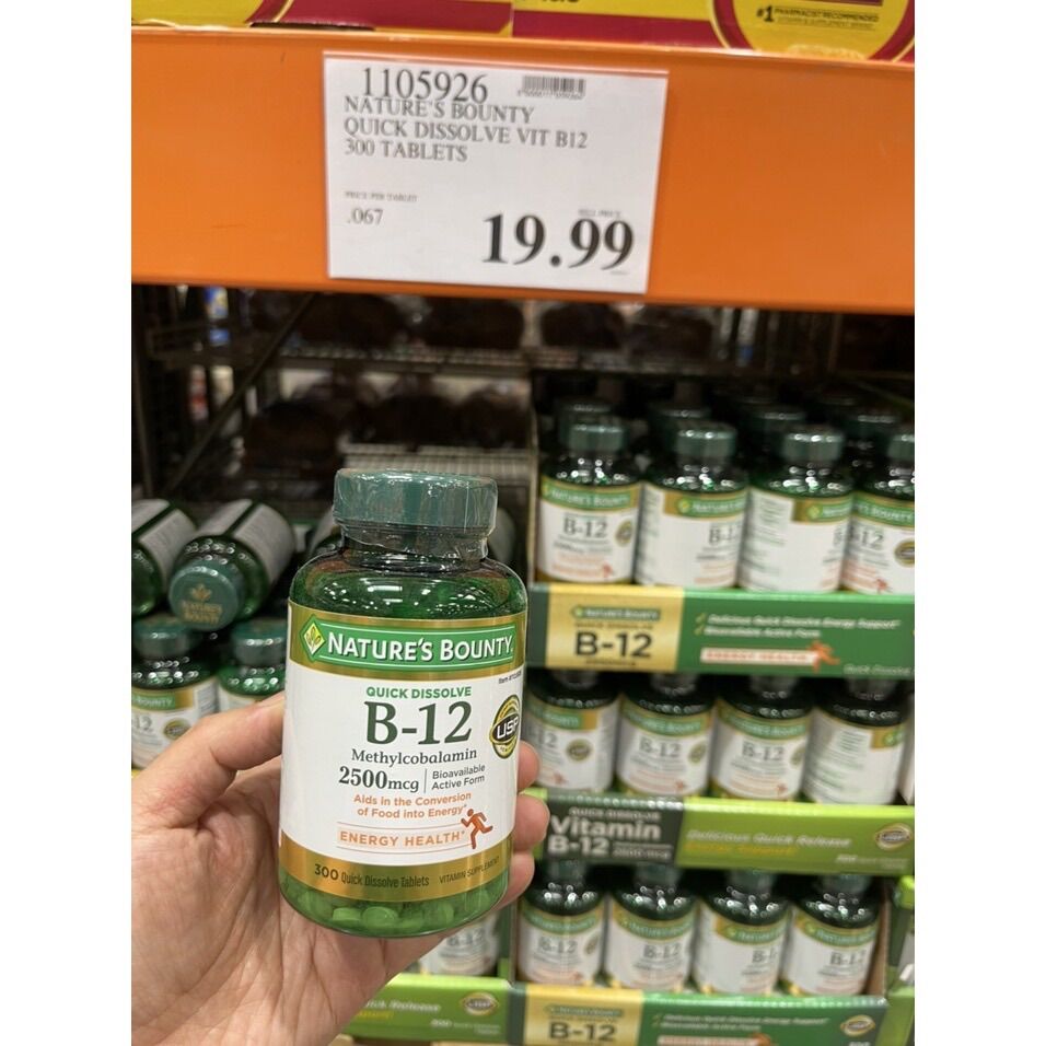 Viên ug nature’s bounty vitamin b12 2500mcg 300 viên của mỹ