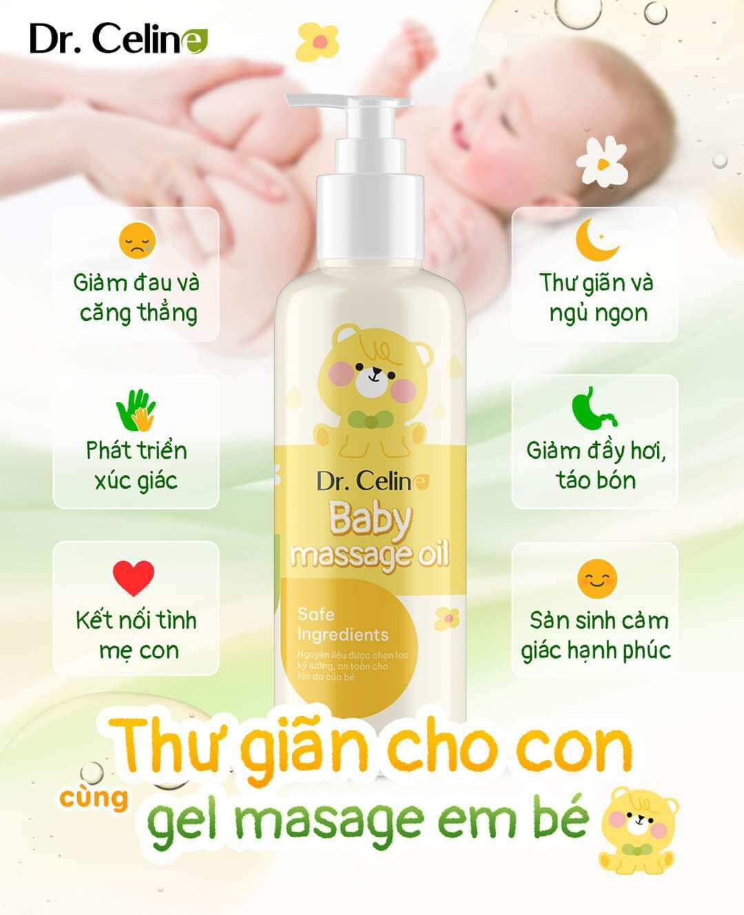Dầu massage cho bé Dr. Celine Baby Massage Oil 100ml