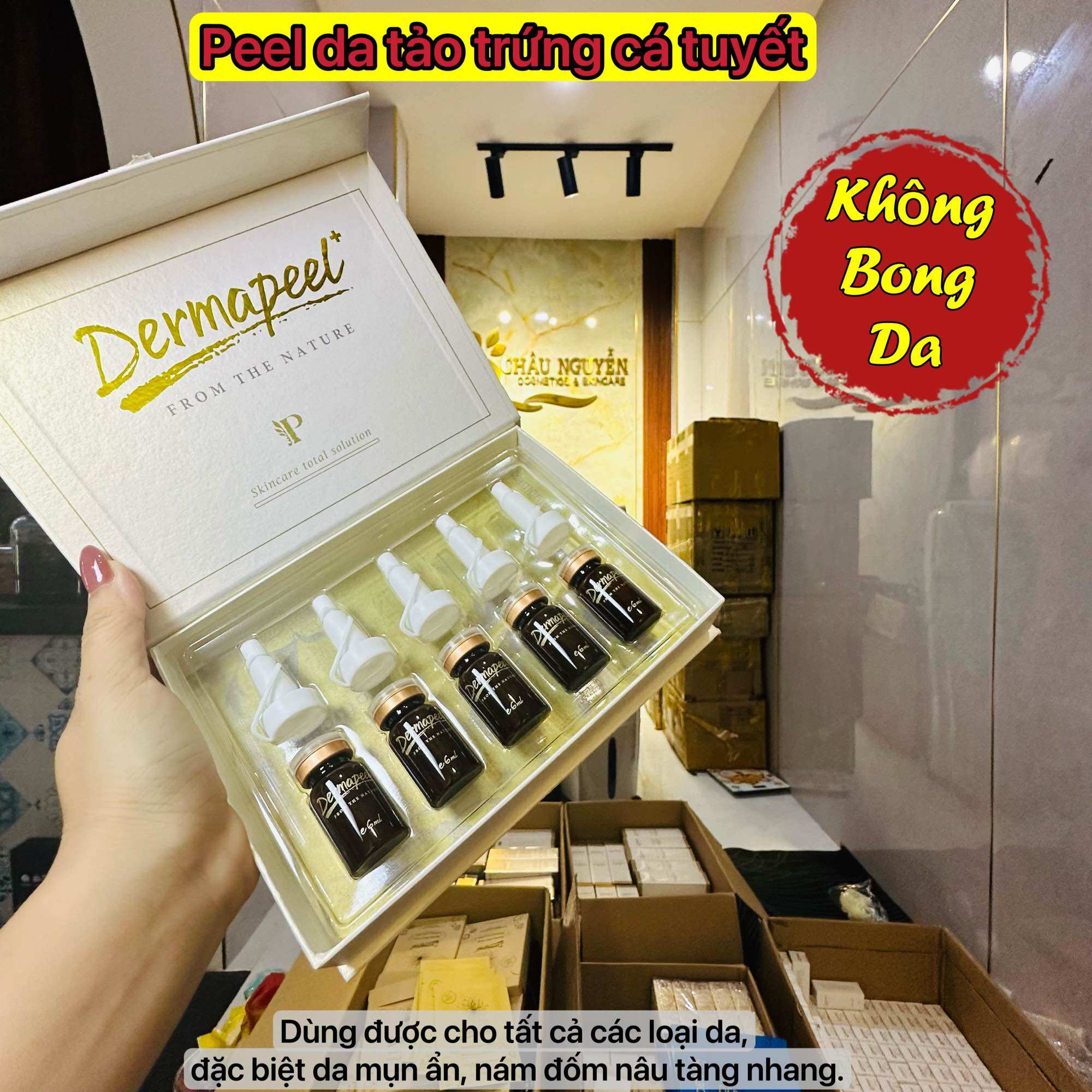 (Liệu Trình Peel da )VI TẢO TRỨNG CÁ TUYẾT DERMAPEED