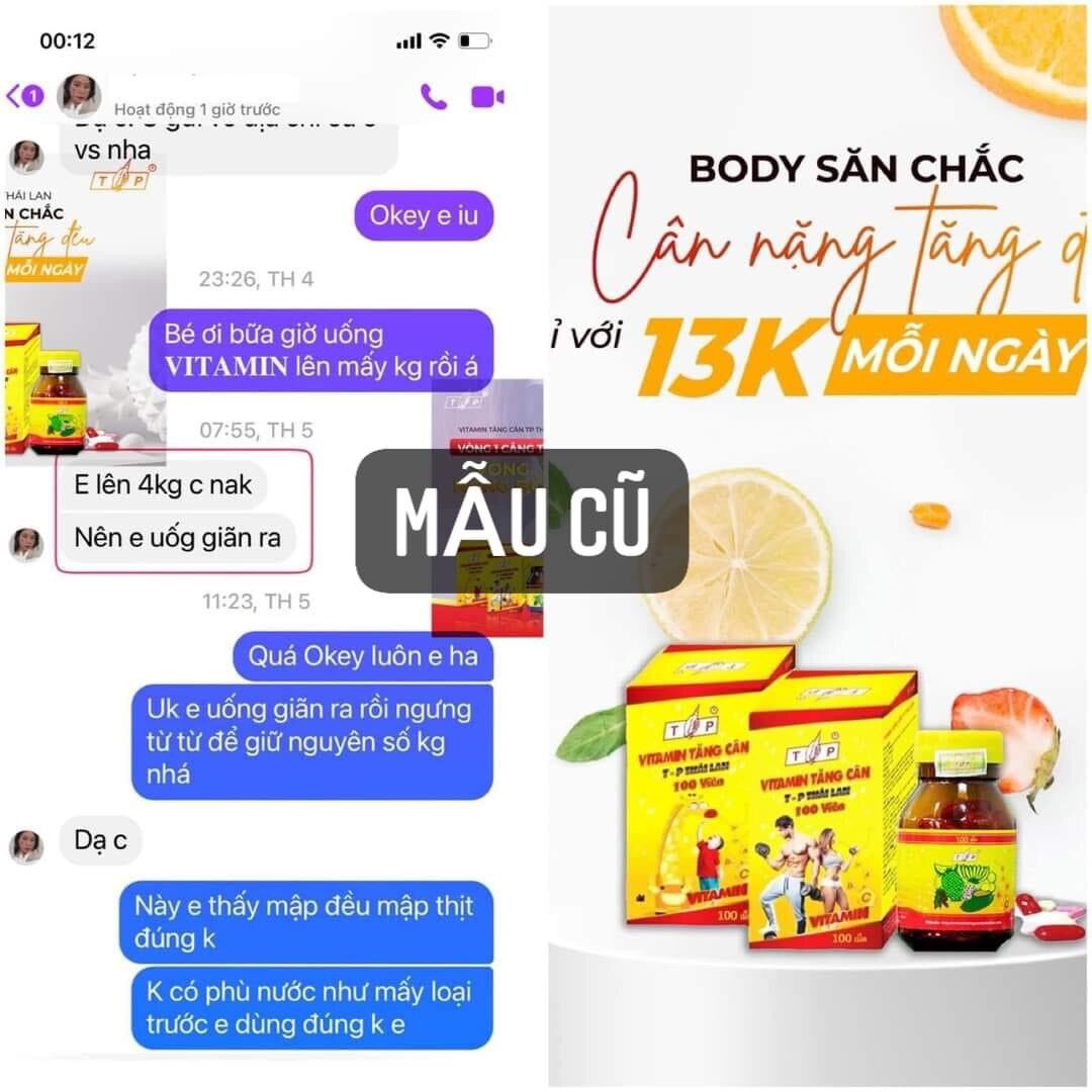 Vitamin tăng cân TP Thái Lan 100 viên
