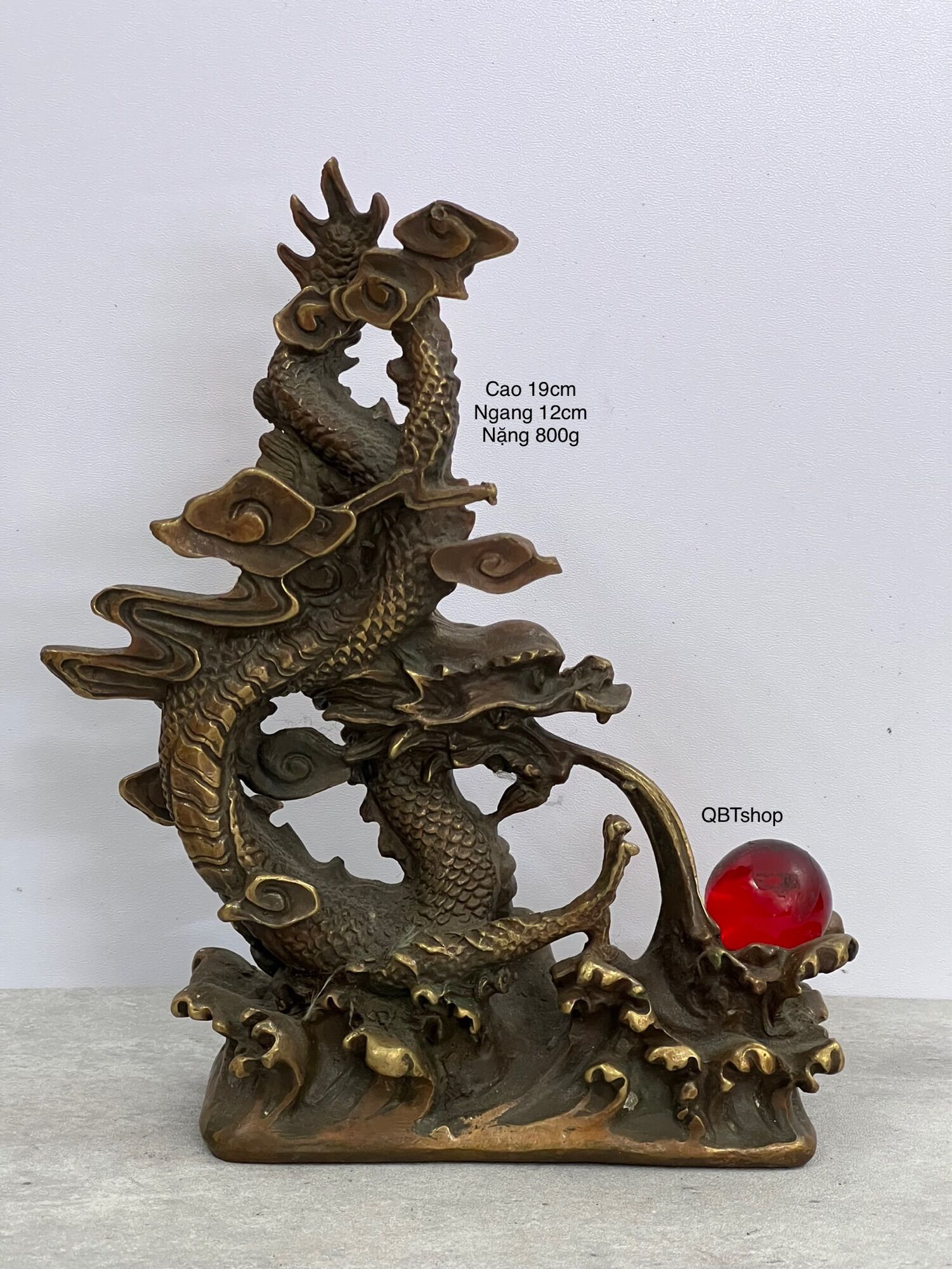 Rồng phun châu bằng đồng phong thuỷ