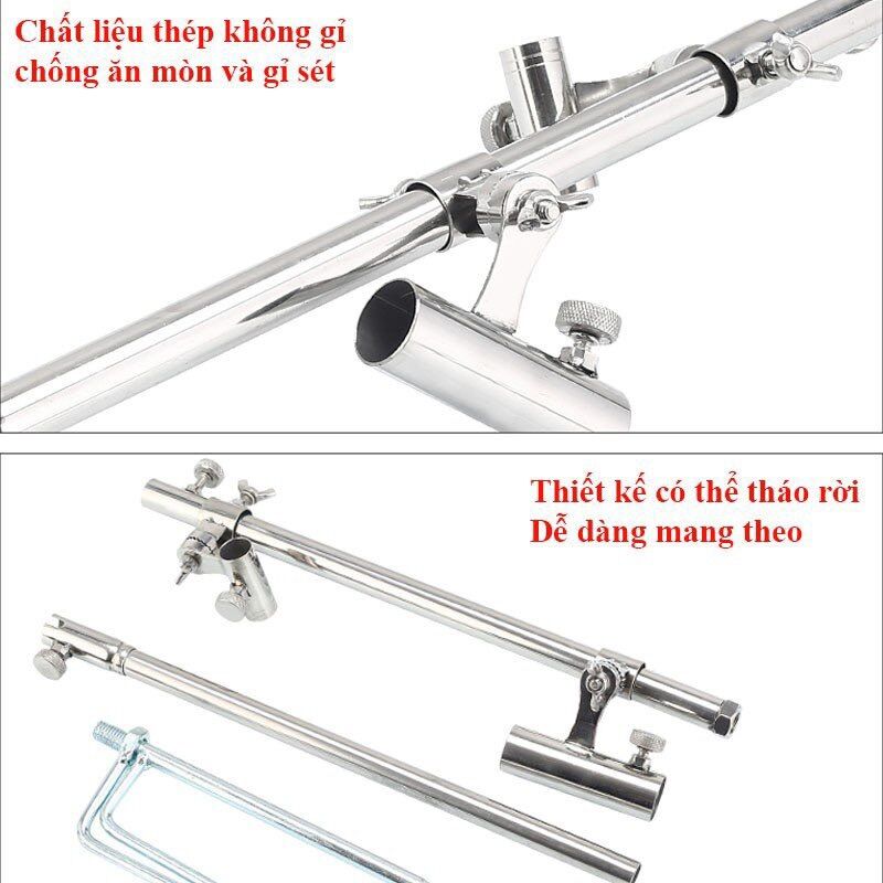 tháp câu đài đa năng hỗ chợ chống cần câu cố định rọng cá khay mồi -2m1