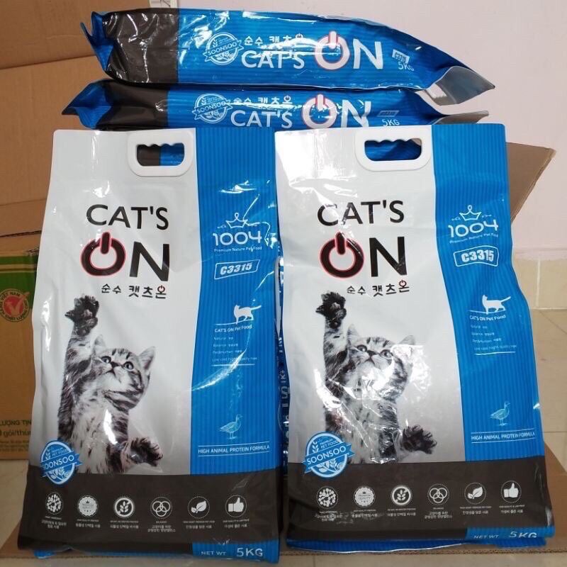 Thức ăn hạt cho mèo CAT’S ON Hàn Quốc bao 5kg mọi lứa tuổi