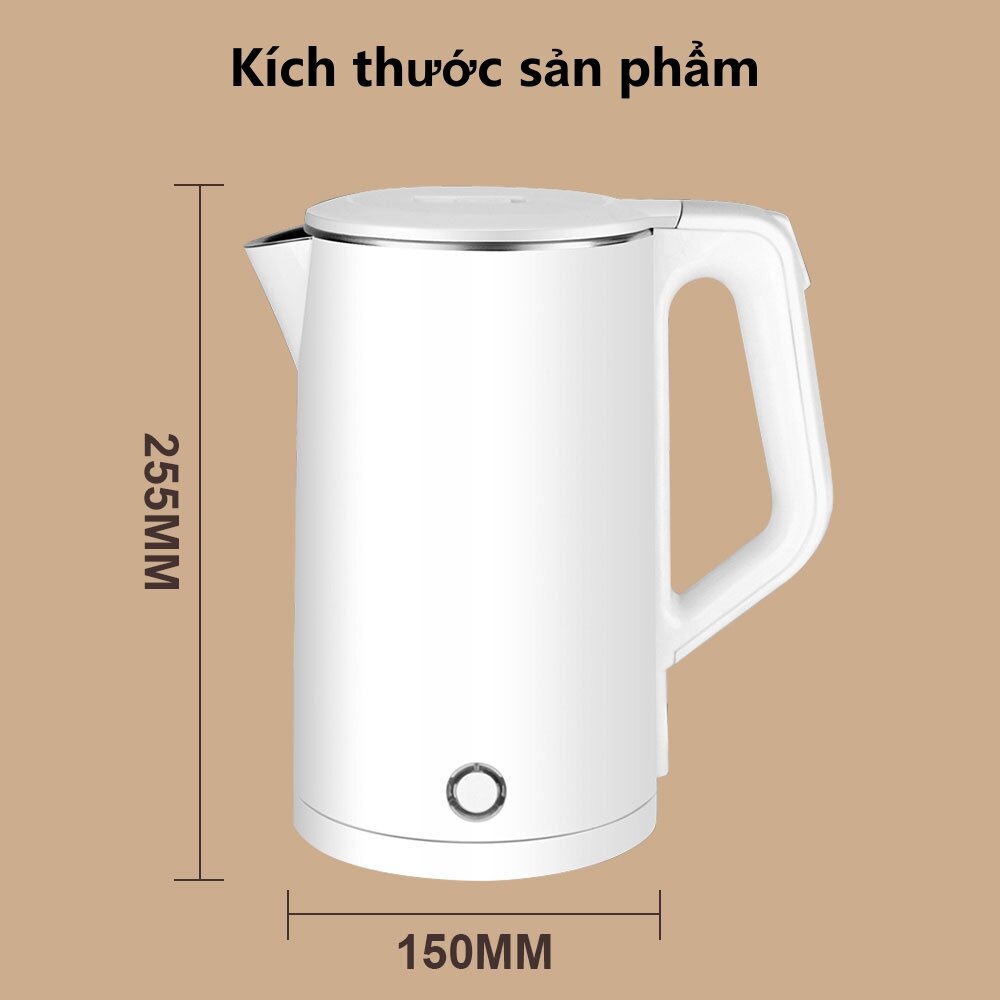 Swokii ấm đun nước siêu tốc, 2.3L ấm siêu tốc, 1500W bình đun nước siêu tốc, lót inox 304, bình siêu tốc, với chức năng tự động tắt và bảo vệ đun sôi khô, Thiết kế cách nhiệt hai lớp