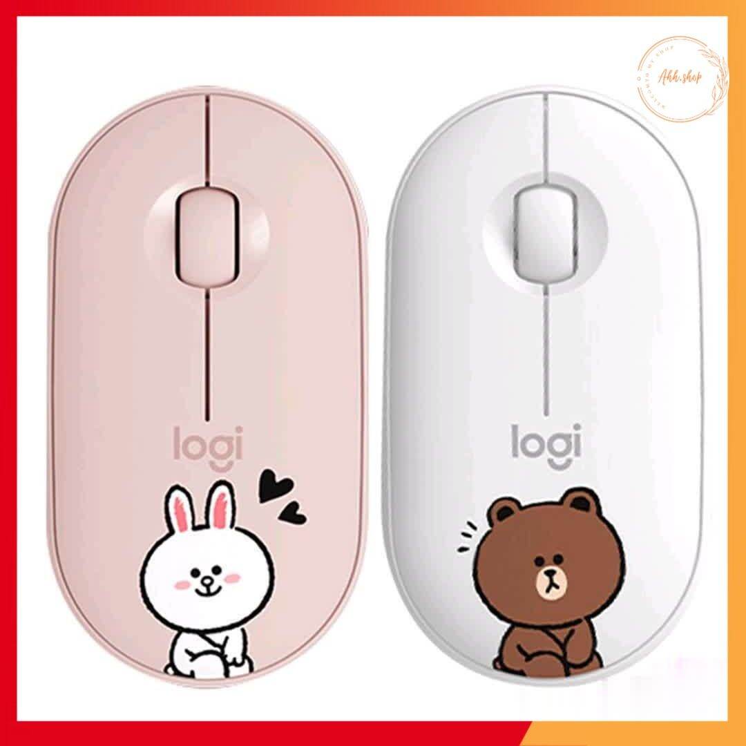 Chuột không dây Bluetooth Logitech Pebble M350 - Line Friends Series