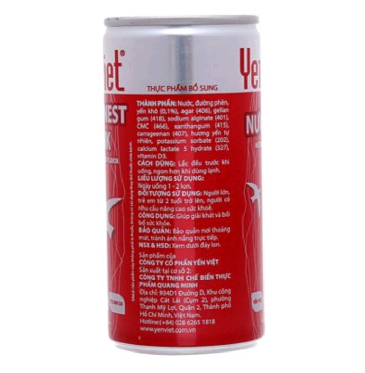 Lốc 6 Lon Nước Yến Yến Việt ( 6 lon x190ml)