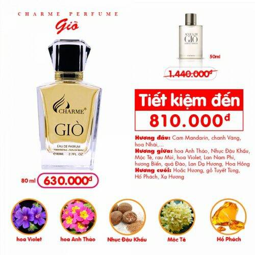 Nước hoa nam Gio mẫu mới