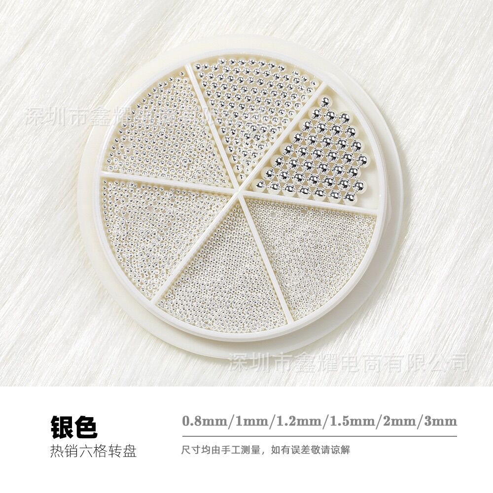 Set hạt trai nữa- Set hạt bi nhiều size trang trí móng tay