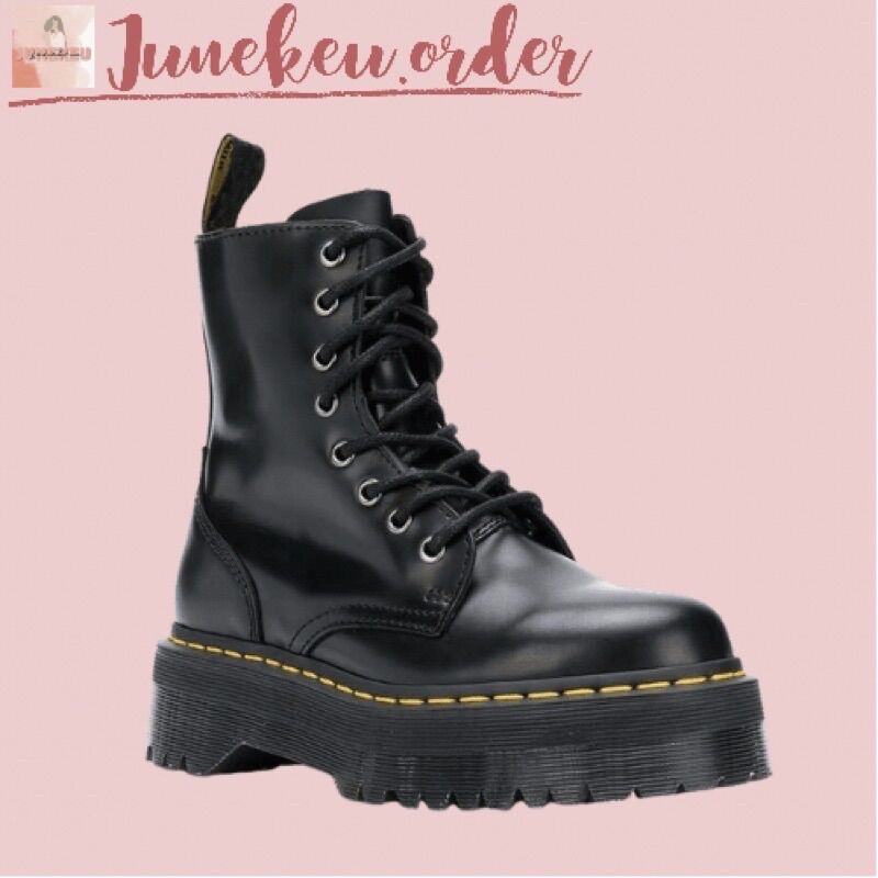 Giày boot nữ M298 có khoá chỉ vàng đế dày bốt boots ulzzang