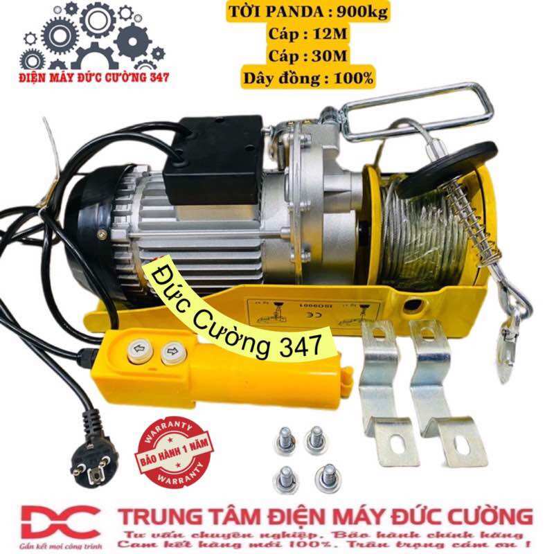 Máy tời điện 300/500/800/900/1200/1500 - MÁY TỜI TREO - cáp 12M /30m