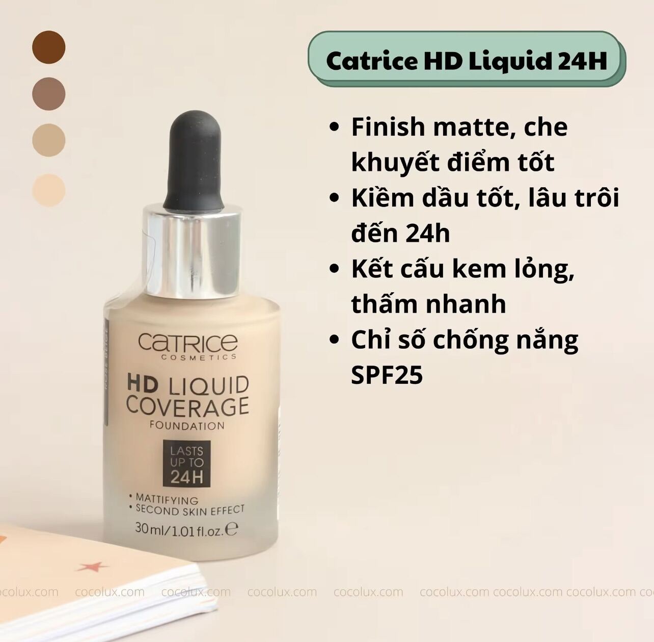 [Hàng Đức] Kem Nền Catrice HD Liquid Coverage Foundation 24h 30ml