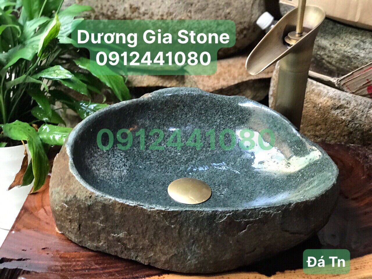 Lavabo đá cuội tự nhiên 100 %
