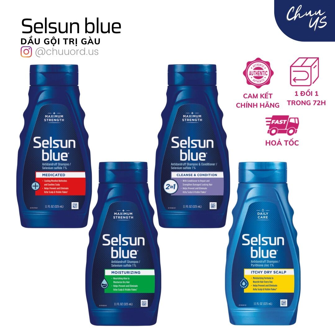 Dầu gội cho da đầu gàu Selsun Blue