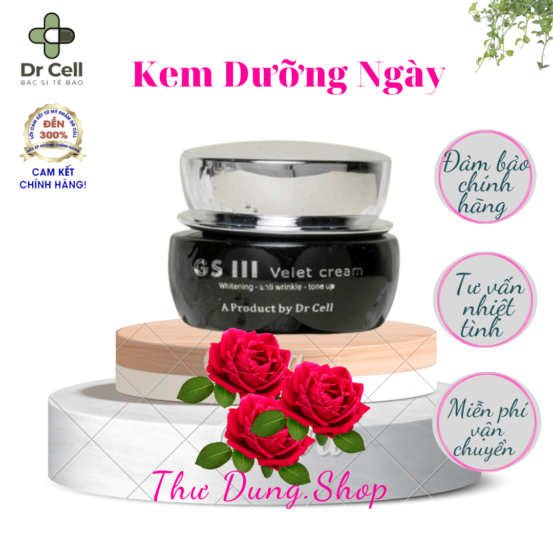 Kem Dưỡng Trắng Da Ban Ngày GSIII Velet Cream. Kem ngày Dr.cell cho làn da mịn màng như da em bé